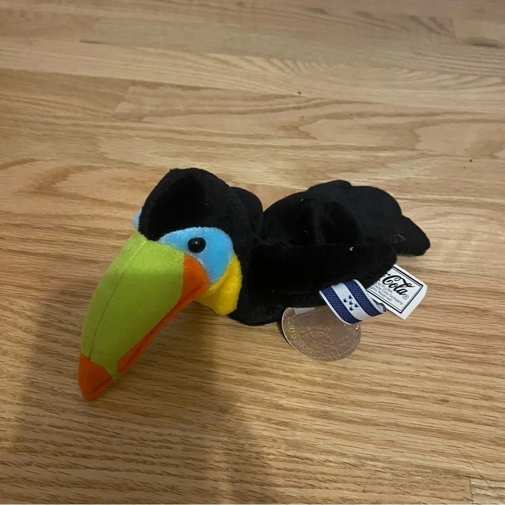 Vintage Coca Cola Toucan Bird Plush Beanie Baby NEW